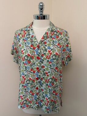 Big Bud Press Rayon Strawberry Pantry Shirt XXS